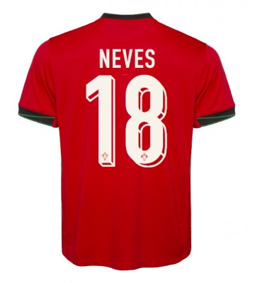 Portugal Ruben Neves #18 Hjemmebanetrøje EM 2024 Kort ærmer